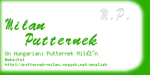 milan putternek business card